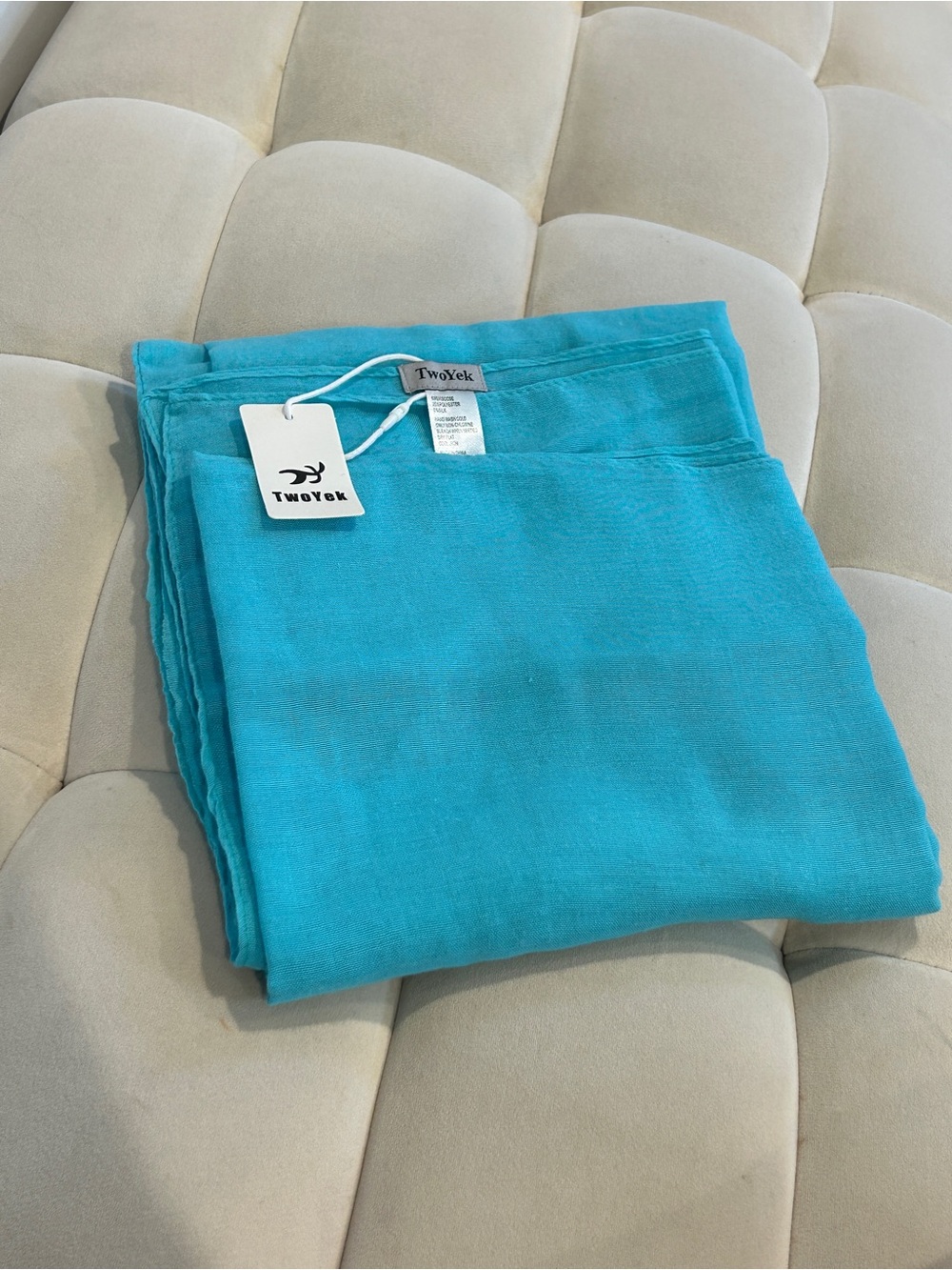 Lightweight Turquoise Wrap Scarf